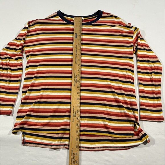 Marine Layer Merritt Crew Multi Stripe Long Sleeve Crew Cotton Modal Shirt Sz S - Picture 3 of 8